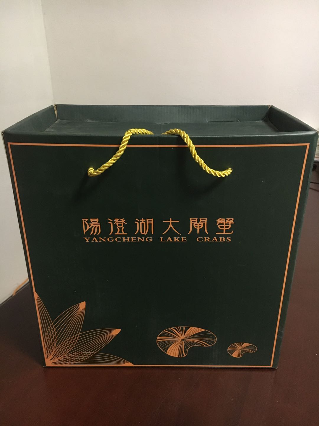 新款大闸蟹礼盒包装盒螃蟹礼品盒泡沫箱纸箱阳澄湖通用型墨绿阳澄湖