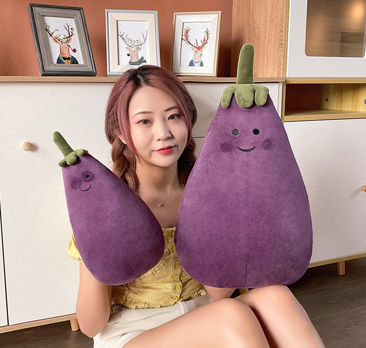 茄子玩偶抖音网红同款茄子玩偶可爱小红书茄总抱枕变脸公仔毛绒玩具