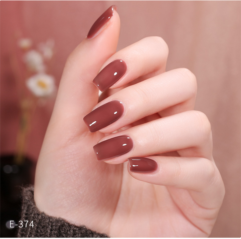 gaoy戈雅果冻色甲油胶2022年新款冰透色奶茶指甲油胶玉脂裸粉色美甲 E-360 冰透藕粉