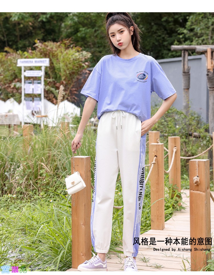 女装 t恤 茵淑儿(yinshuer) 茵淑儿初中学生网红运动套装夏款小清新