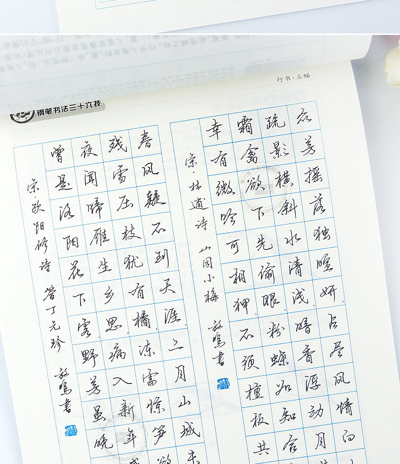 笔墨先锋学生常用字帖李放鸣硬笔书法行书练字帖36技和7000通用汉字