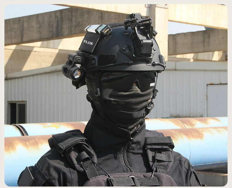 flux 凯夫拉特战训练头盔fast玻璃钢防暴 特种战术头盔套装 经典版单