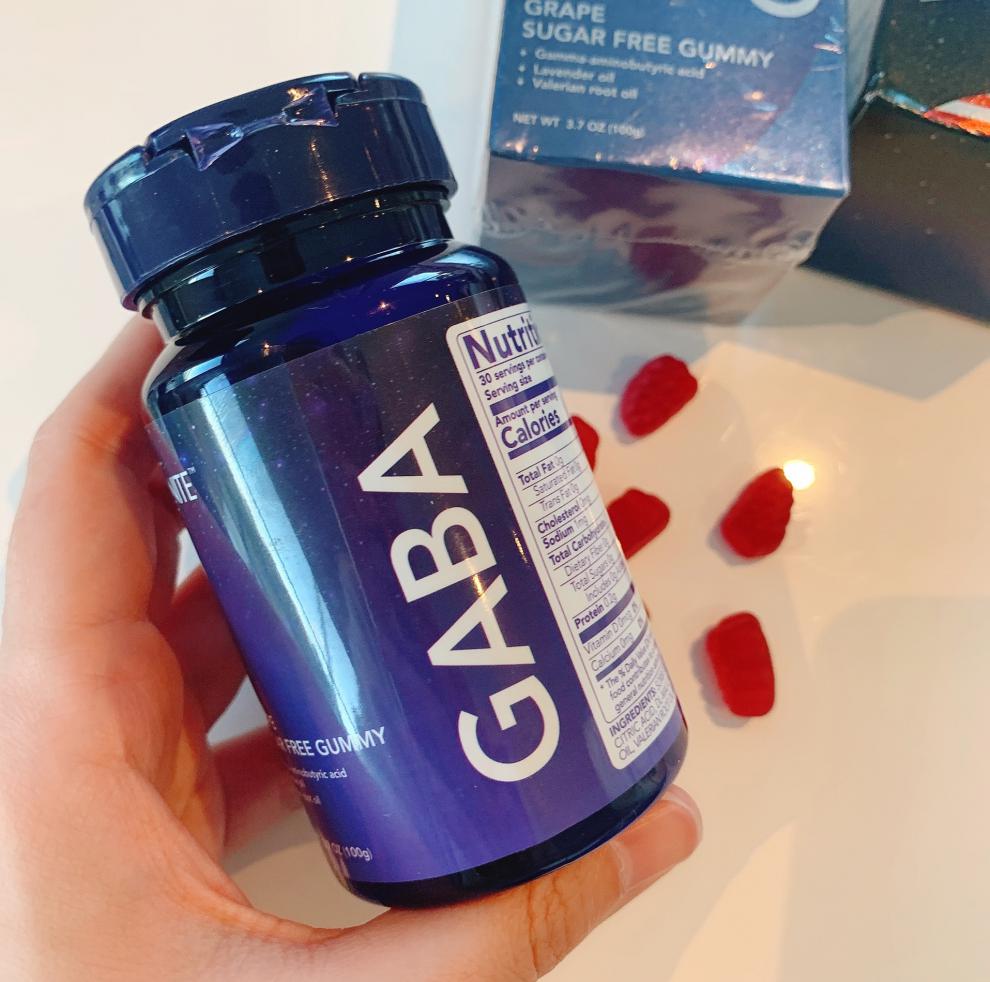 g"nite美国进口gaba睡眠软糖0蔗糖型氨基丁酸葡萄味60