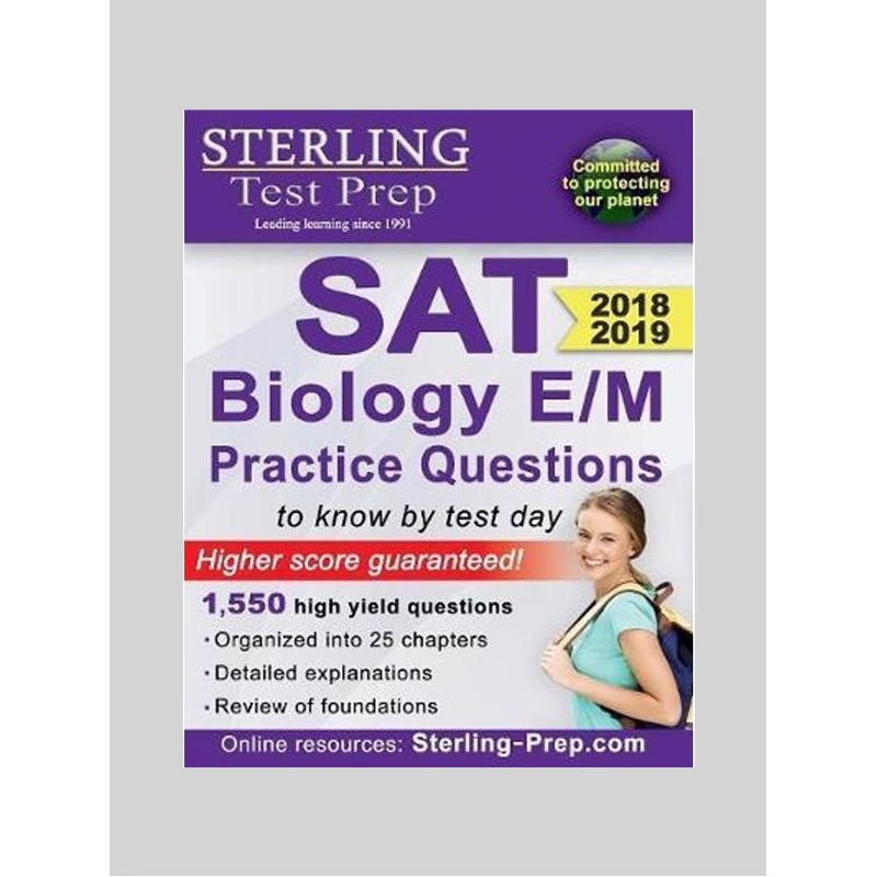 按需印刷Sterling Test Prep SAT Biology E/M Practice Questions[9781947556140]