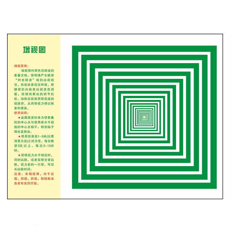 timelock视力眼肌运动增视图视力图眼操视力表15点眼肌训练图一张