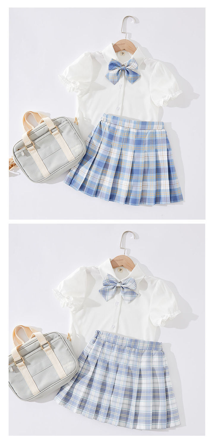 jk制服裙子女童夏季10岁儿童夏天裙套装小学生正版学院风全套夏装