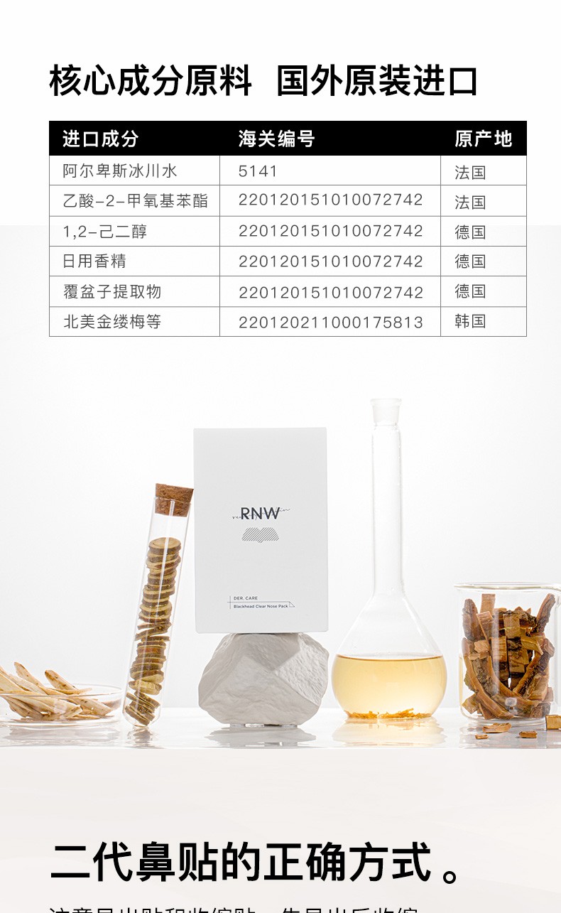 如薇RNW鼻贴鼻膜祛黑头猪鼻贴导出黑头深层清洁温和去粉刺控油收缩毛孔男士女士吸黑头 2套是4片（2片导出+2片收缩）