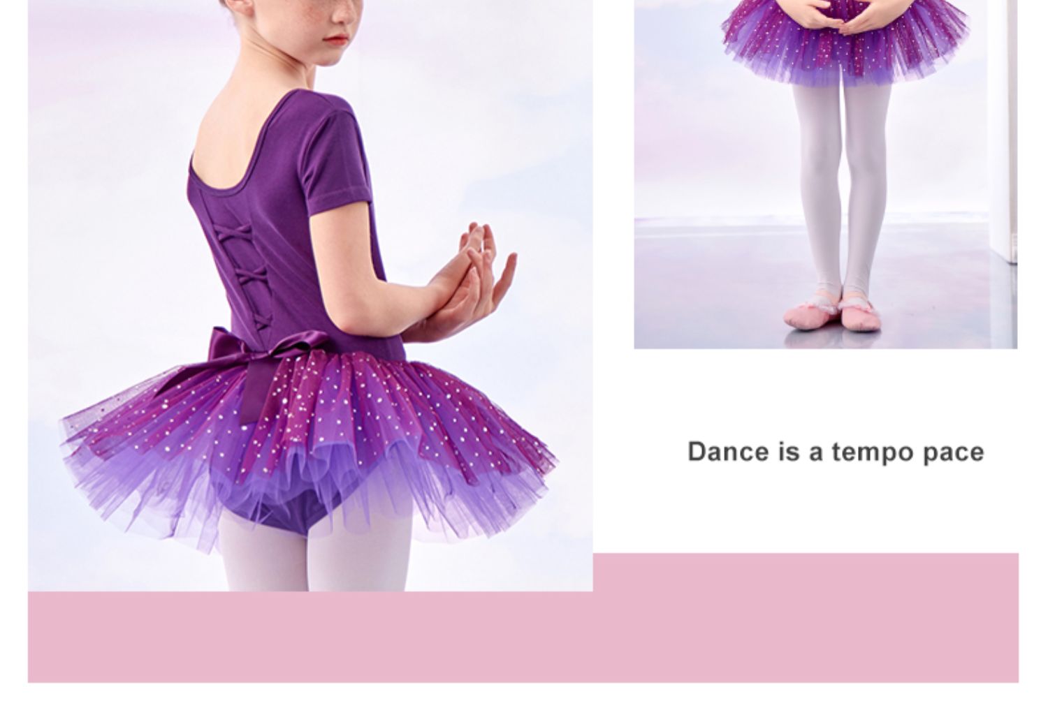 小女孩练舞穿的舞蹈服儿童女芭蕾舞裙短袖夏季女童女孩中国舞跳舞衣服