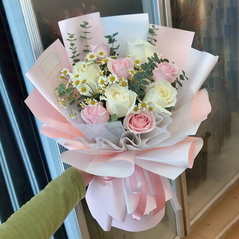 情之诺鲜花速递白玫瑰花束礼盒同城生日配送花店北京上海广州深圳西安