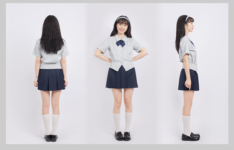 65优选品质夏日本女学生校服特殊款收腰小衬衫学生制服夏季短袖紘乳
