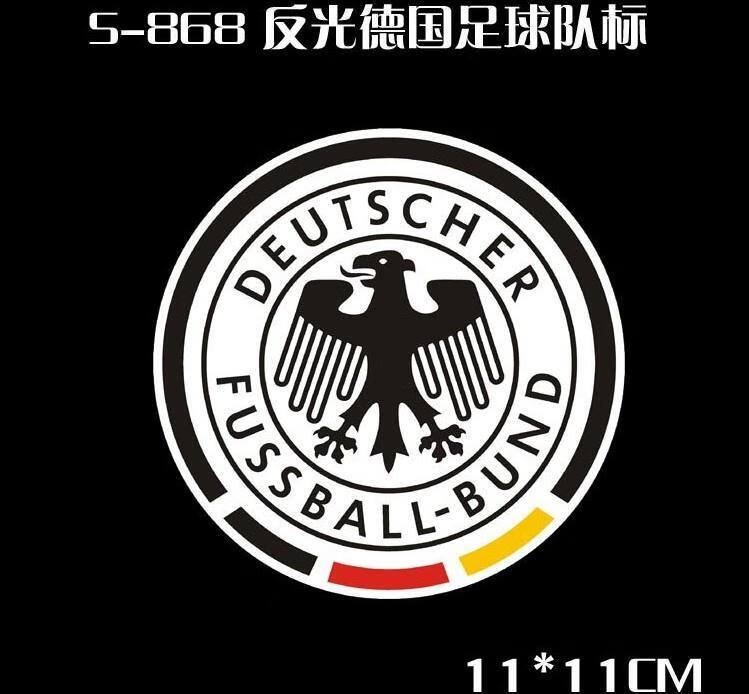 火木家 2张装欧洲足球俱乐部球队标反光汽车贴纸切尔西曼城车尾拜仁队