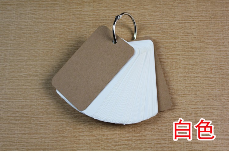 生字卡空白diy小卡片涂鸦留言便签贺卡随手便捷口袋记忆卡银色100张