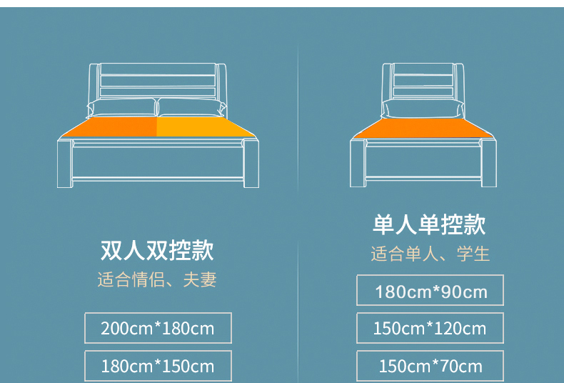 13，雪之韻 電熱毯雙人雙控智能定時電褥子單人家用除溼（圖案隨機） 【長150x120cm寬】雙人單控