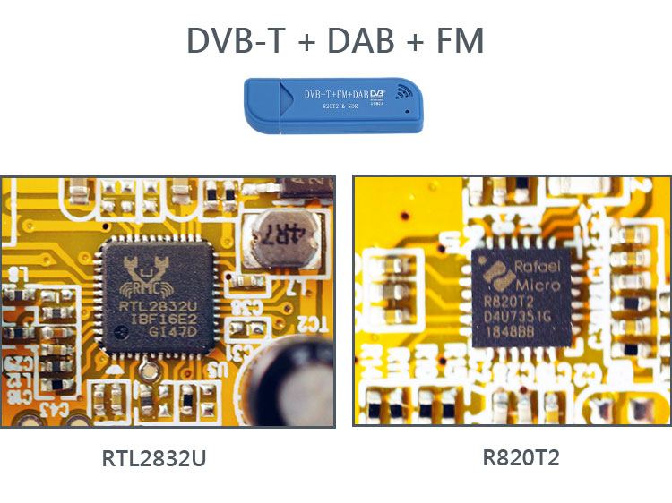 软件无线电rtl2832ur820t2rtlsdrdabsdr接收机套餐crtl2832ur828d