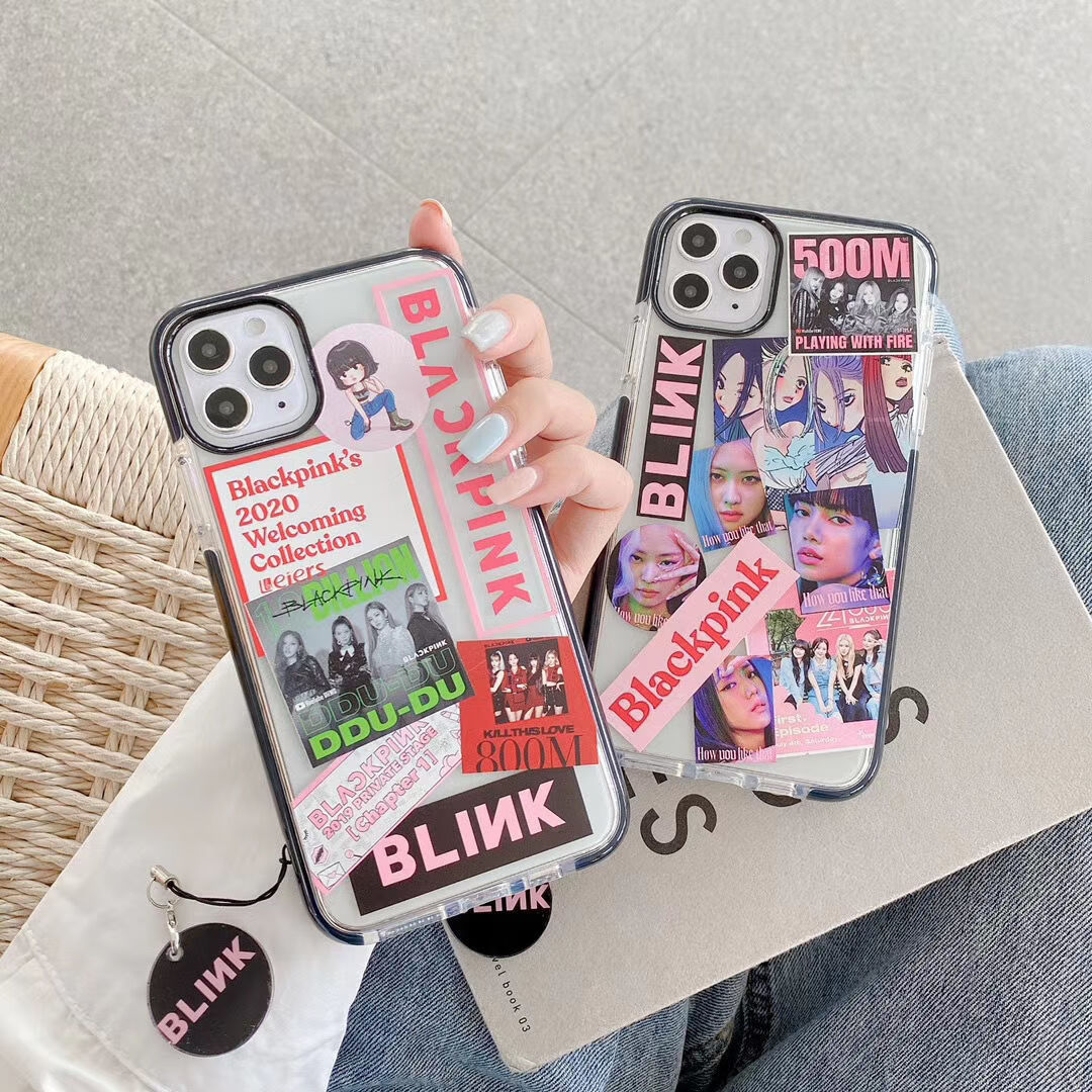 blackpink组队lisa组合挂饰iphone11/xs手机壳7p誉科创 black pink