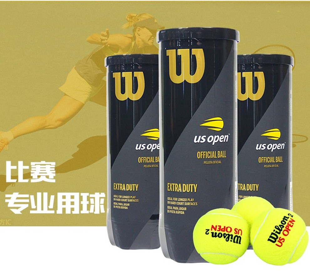威尔胜wilson专业网球训练全场地用球美网澳网法网专业比赛训练网球