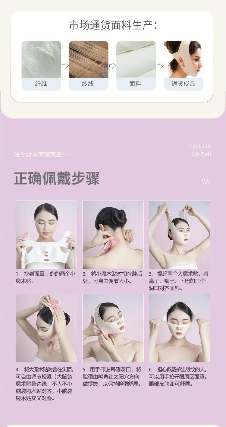 逆光谜 LIGHT MYSTERY逆光之谜面罩面雕V脸提拉紧致术后提升绷带温变加强版变色大轮廓 6.0新款全面颊 1件