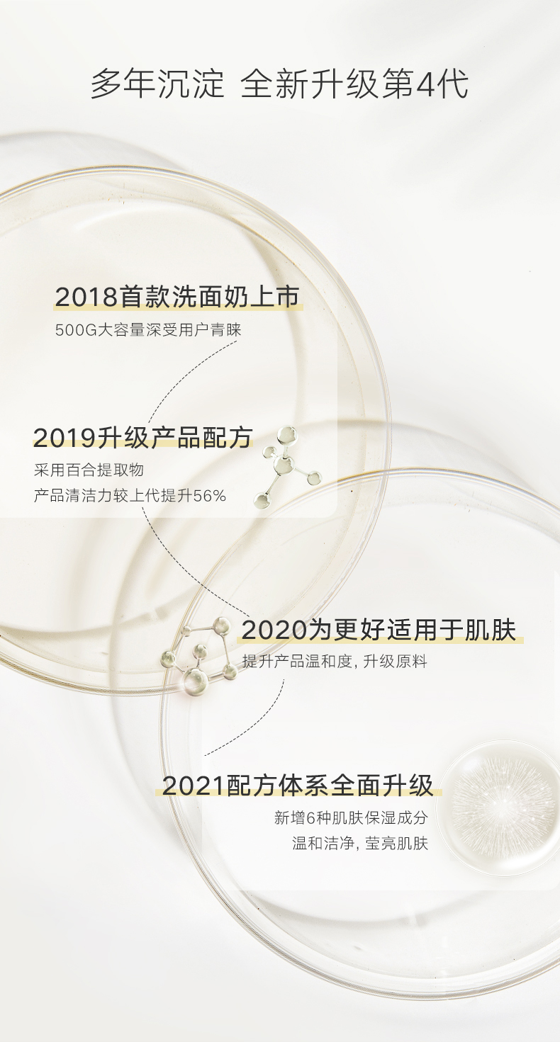 雪玲妃（SNEFE）洗面奶氨基酸女学生男卸妆洁面慕斯除螨黑头角质面部青少年敏感肌 洗面奶500g【力荐】
