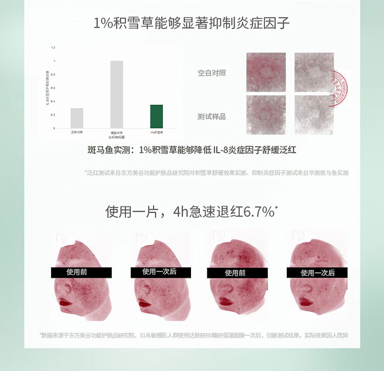 达肤妍（dafuyan）B5保湿面膜补水保湿舒缓修护维稳 面膜三片装