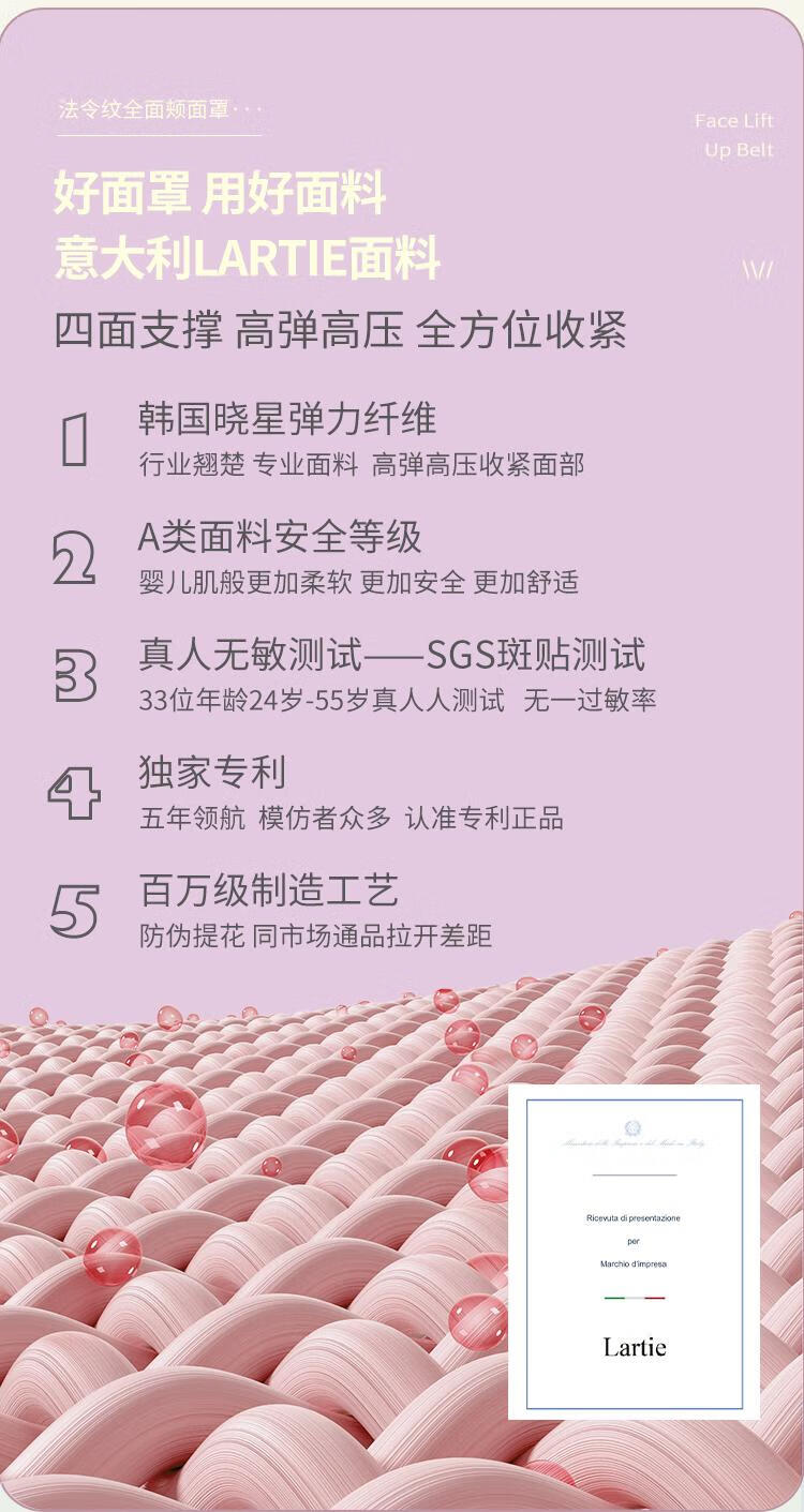 逆光谜 LIGHT MYSTERY逆光之谜面罩面雕V脸提拉紧致术后提升绷带温变加强版变色大轮廓 6.0新款全面颊 1件
