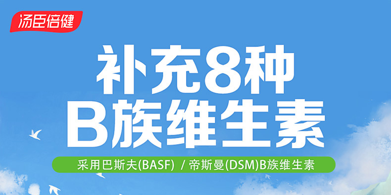 汤臣倍健 维生素B族片多种复合维生素含b12b2b6男士女士成人 B族维生素片30片*3【共90片】
