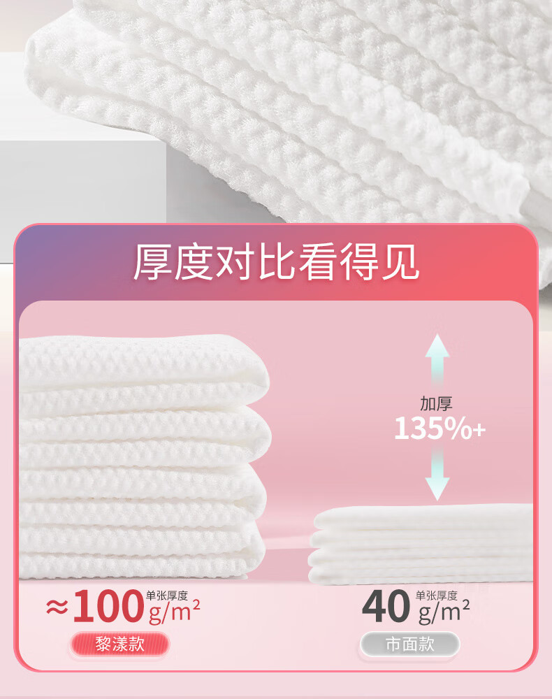 黎漾超厚悬挂式洗脸巾一次性毛巾擦脸巾洗面巾洁面壁挂抽取式家庭装 【升级特厚】2提/1000克