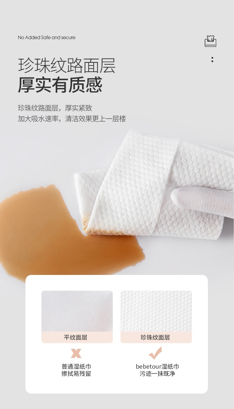 【精选】bebetour 婴儿湿巾手口专用新生儿加厚宝宝小包便携装 云朵湿巾-10抽*20包