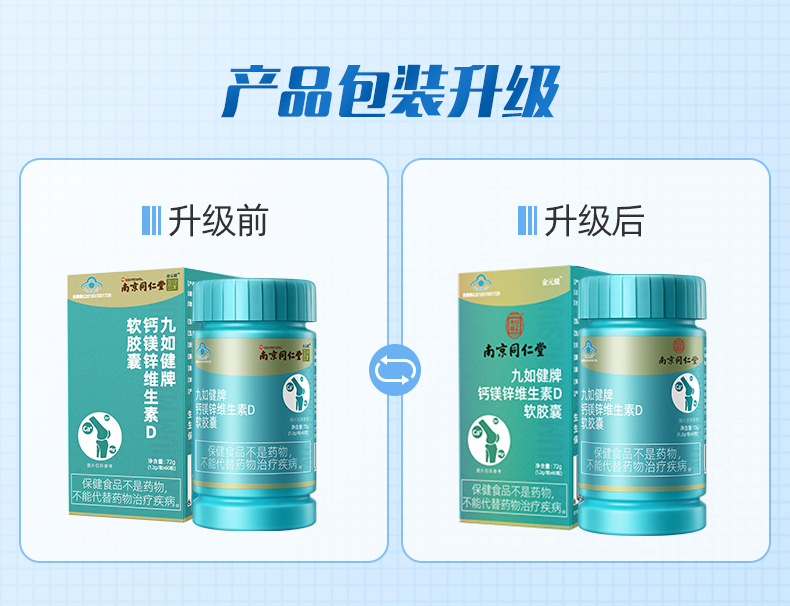 南京同仁堂维生素d液体钙片中老年骨质疏松补钙镁锌金元健碳酸钙2瓶