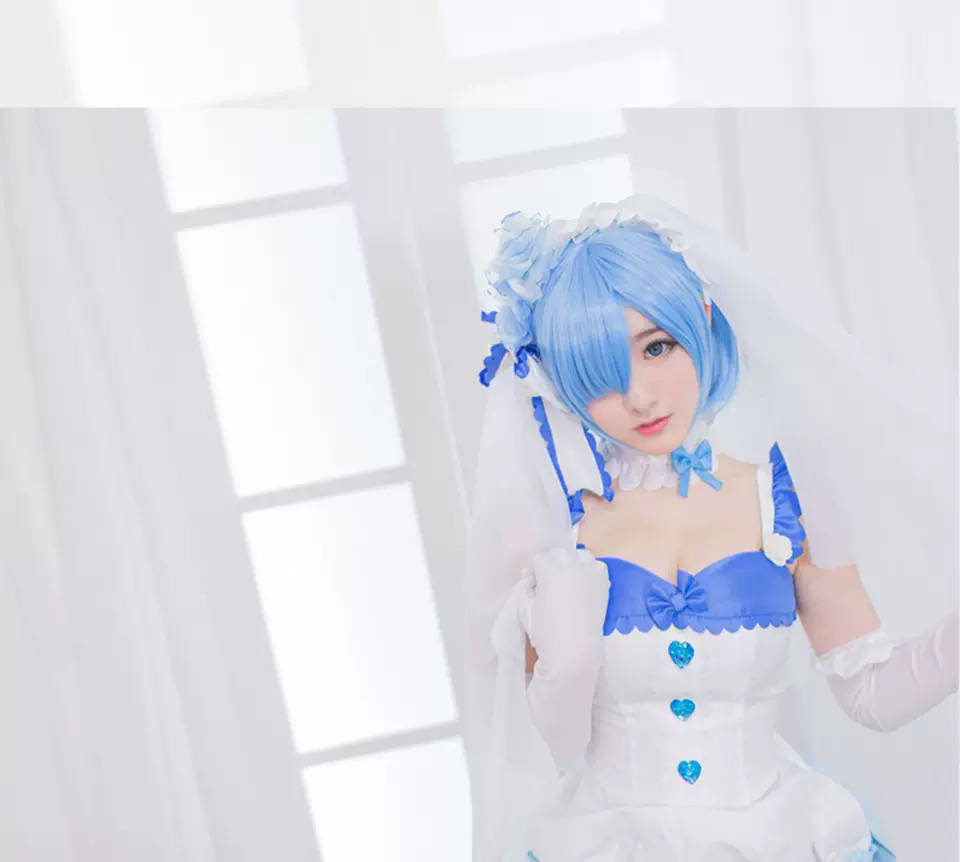 初兽猫现货拉姆蕾姆婚纱花嫁婚纱cosplay服装女cosply