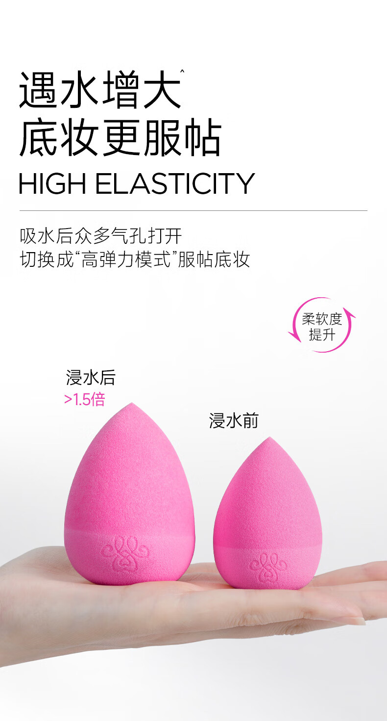 Color Candy糖果彩色硅胶皇冠美妆蛋不吃粉海绵化妆蛋粉扑干湿两用送女生礼物 三只礼盒装(多彩粉) 颜色