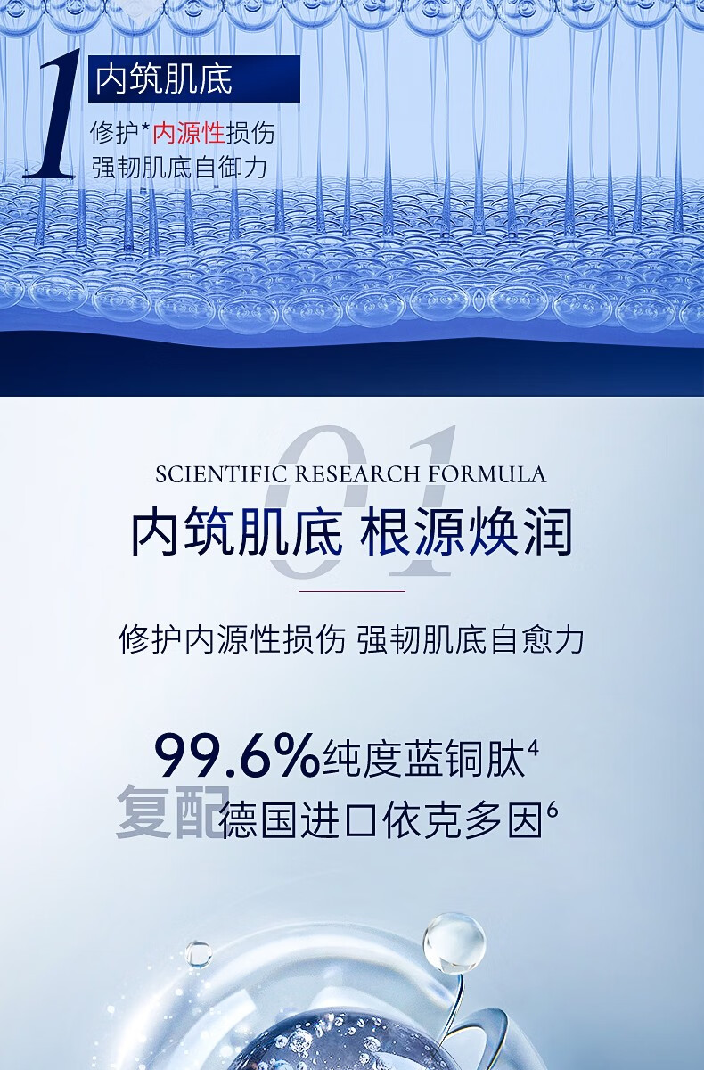 昆药集团KPC补水面膜玻尿酸水润柔嫩蓝铜肽贴片免洗 5片/盒 3盒装/15片