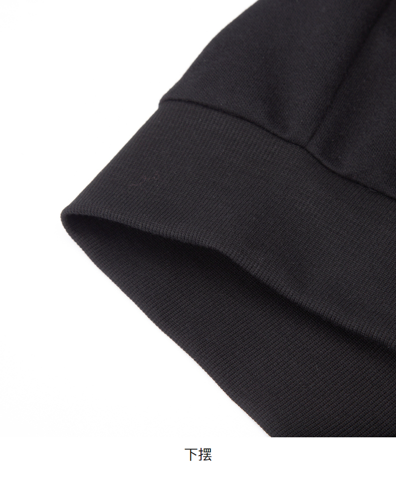 利郎卫衣男2021新款圆领简约时尚压胶印花长袖t恤 黑色(g1qtx0261y)