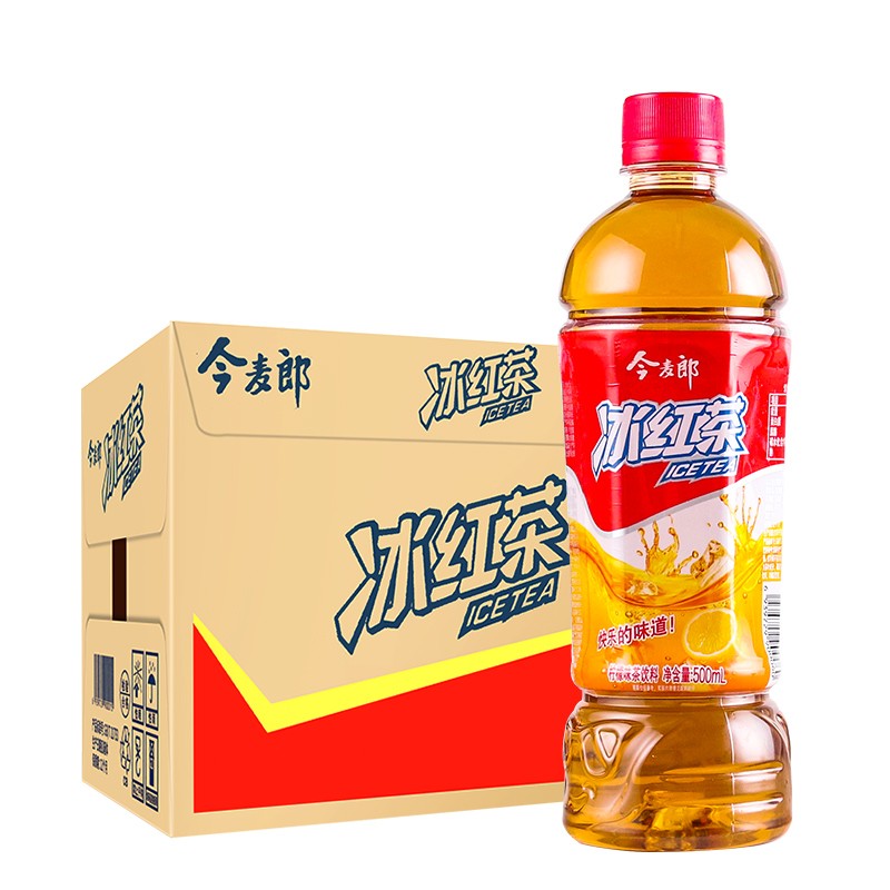 今麦郎冰红茶柠檬味饮料500ml瓶整箱茶饮料绿茶茉莉蜜茶橙色