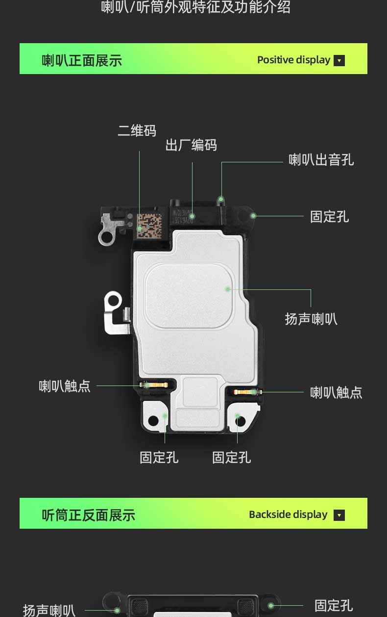 梦音苹果iphone11手机听筒11pro喇叭扬声器11promax振铃外放声音小