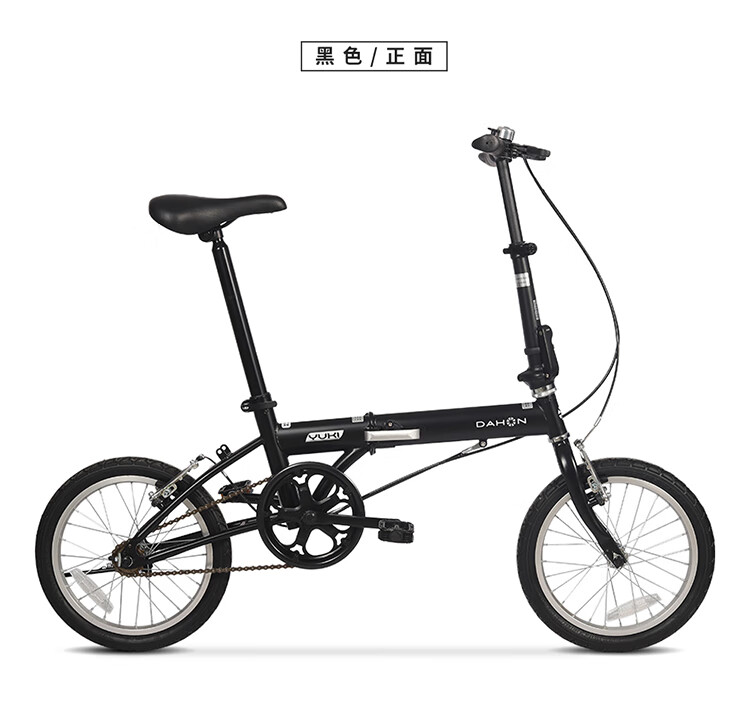 大行（DAHON） 折叠自行车16英寸单速男女式学生自行车上班通勤单车KT610 消光黑