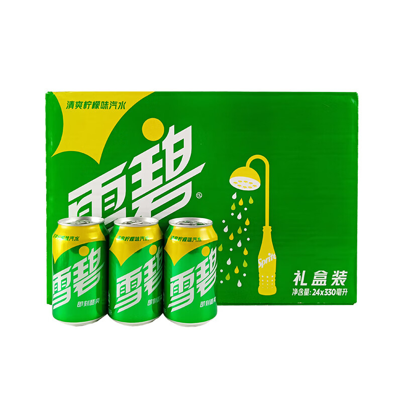 330ml*24罐整箱听装雪碧芬达碳酸饮料可乐汽水6罐起渝珍 雪碧厅12罐