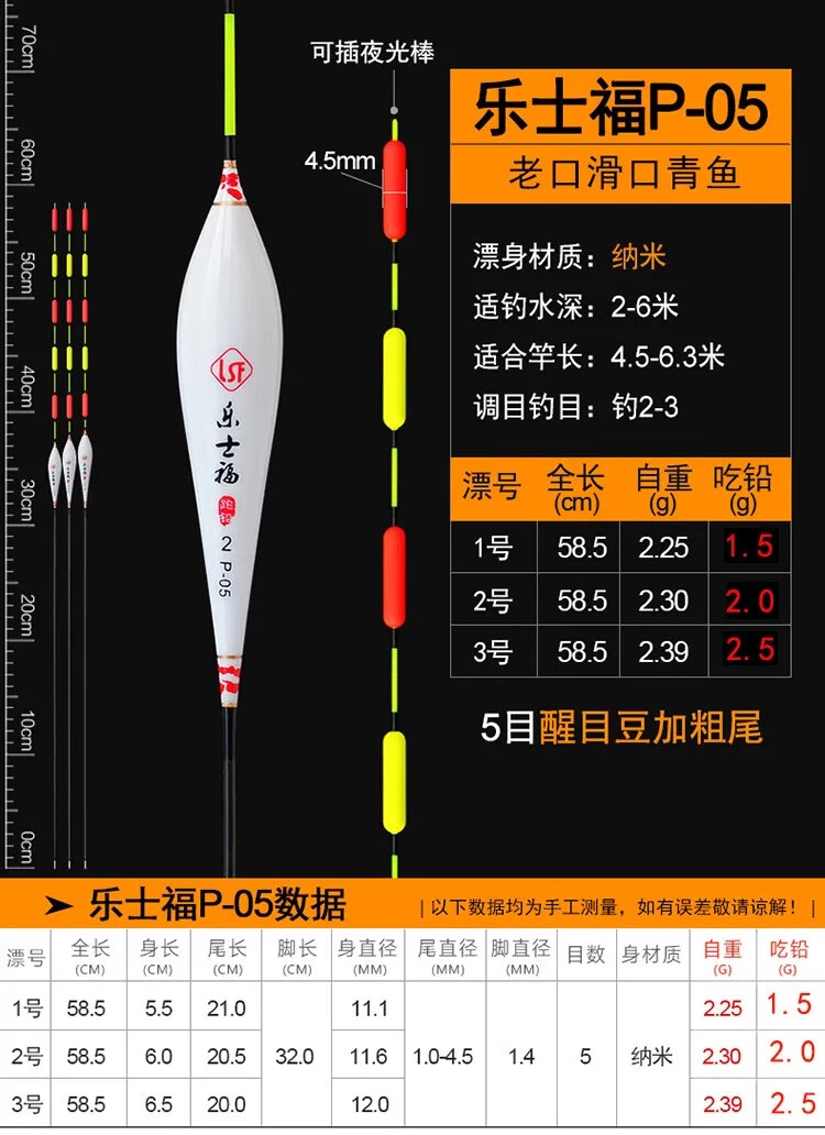 垂钓用品 浮漂 枫岚情(fenglanq) 无铅自立漂日夜两用青鱼坊无铅自立