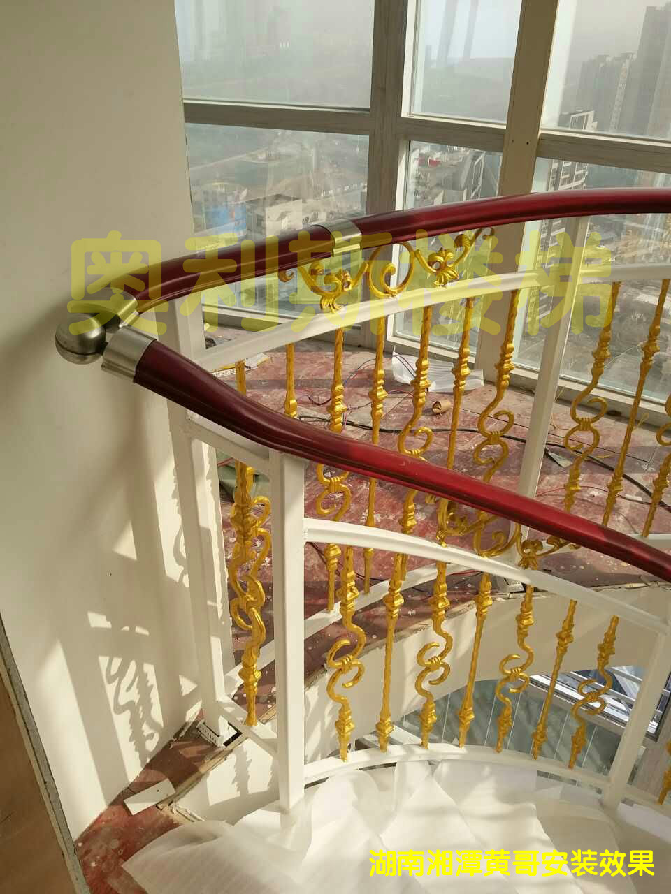 高分子pvc扶手/楼梯扶手/树脂扶手/靠墙壁挂铁艺扶手 50圆