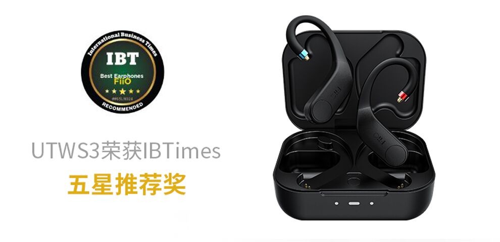 飞傲（FiiO） UTWS3真无线蓝牙运动升级线 0.78mm接口【指纹触控-持久续航-两年质保】