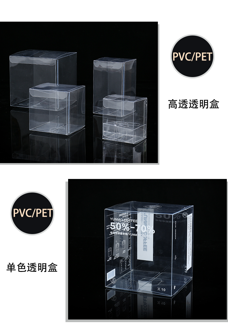 繁物简透明pvc盒子磨砂pp塑料礼品盒pet折叠胶盒公仔展示包装盒彩印