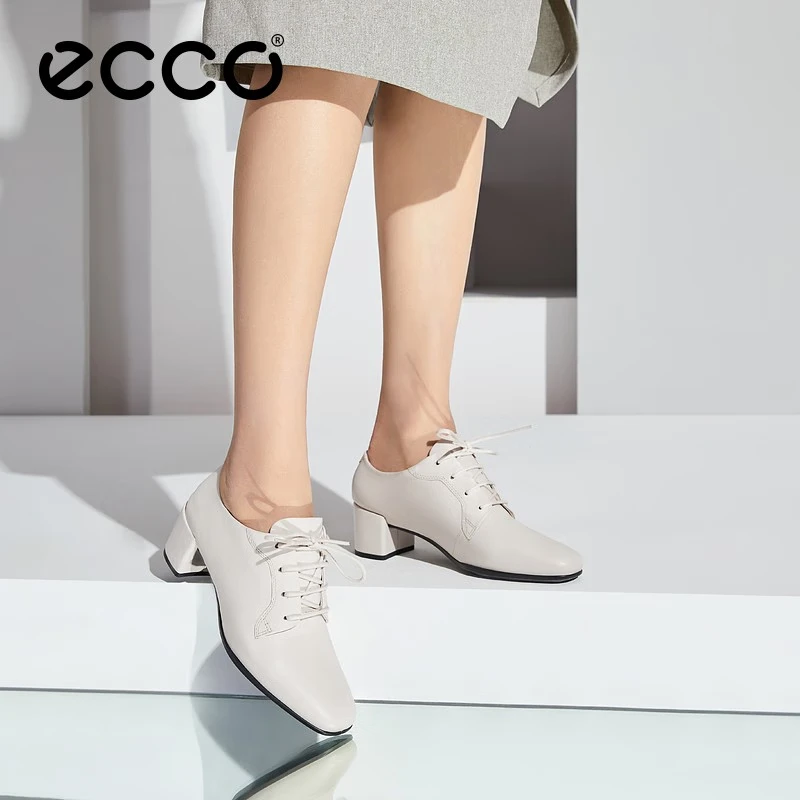 Vedhæft til Gå ud Pas på ECCO love step high heels 2021 new products retro square toe single shoes  thick heel women's