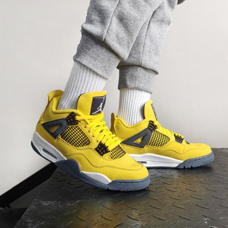 nike耐克男女鞋airjordanaj4乔4黑红公牛复刻男女篮球鞋ct