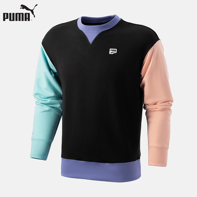 yysports puma彪马男装保暖运动服上衣跑步圆领卫衣男