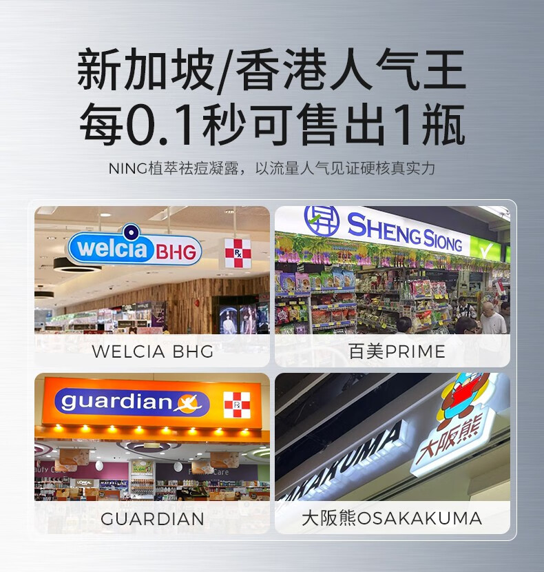 ning 进口祛痘印痘坑淡化痘印修护痘痘红肿痘疤收缩毛孔芦荟胶女男士 【祛痘坑印】祛痘凝露50g