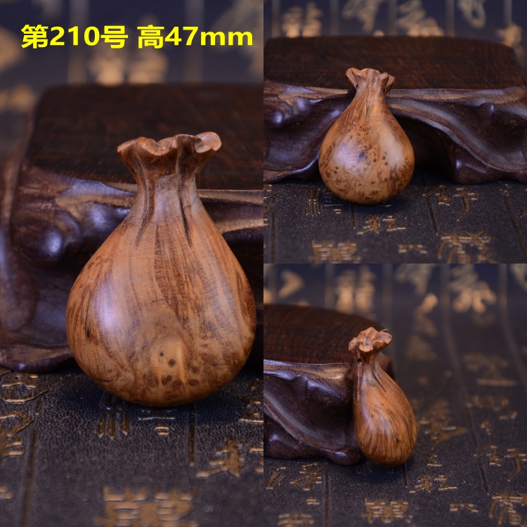 麻梨疙瘩 麻梨疙瘩钱袋子福袋手工木雕免漆原色满花挂坠车挂钥匙坠