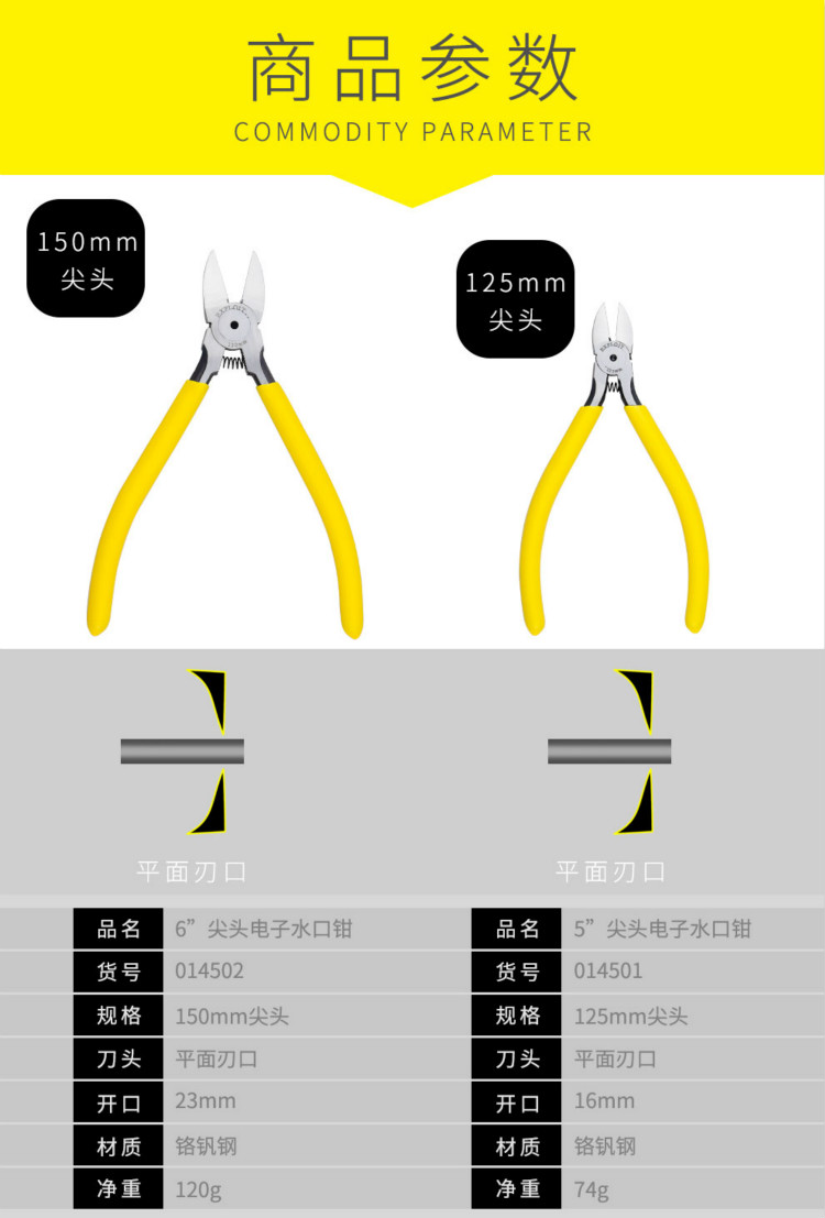 日式薄刃模型剪迷你小斜口钳电工剪铜丝铝丝电线水口剪 工业级尖嘴钳