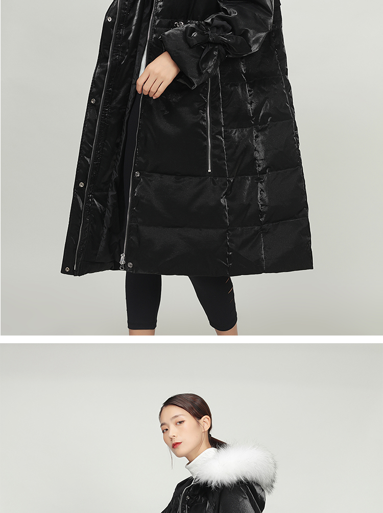 南极人轻薄款羽绒服女 九成品半成品女中长款2021秋冬新款翻新衣壳