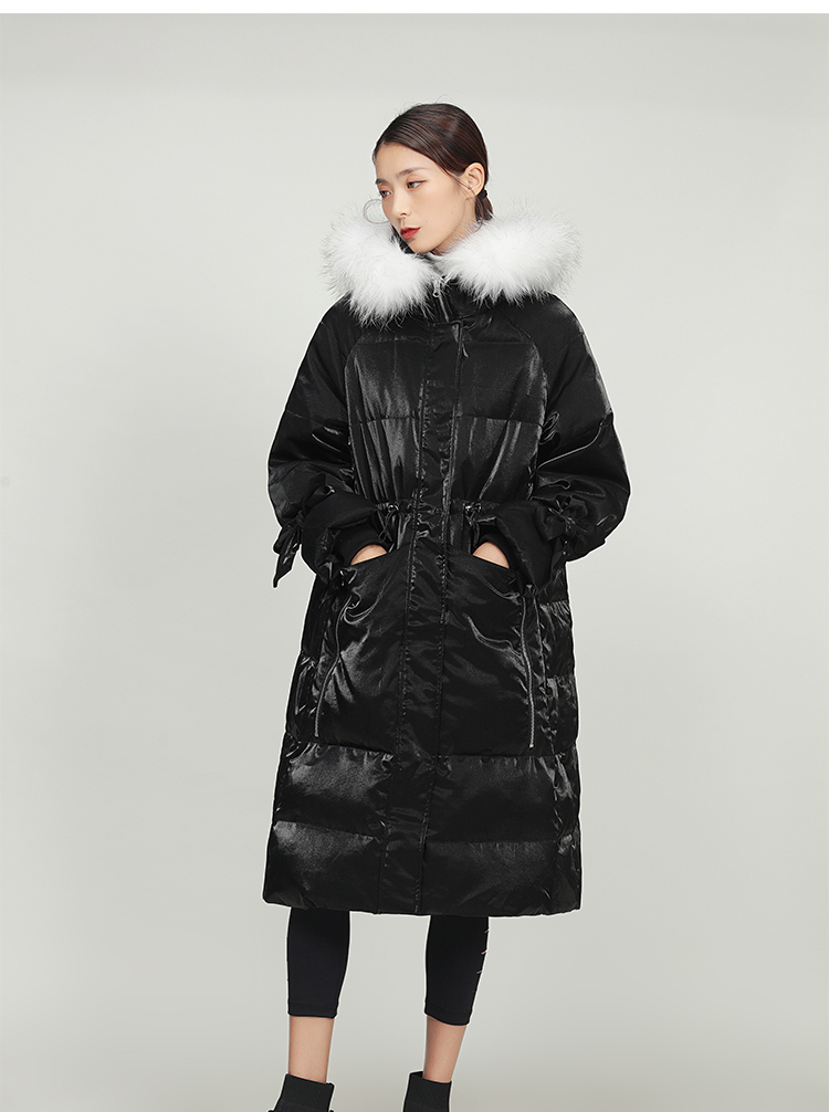 南极人轻薄款羽绒服女 九成品半成品女中长款2021秋冬