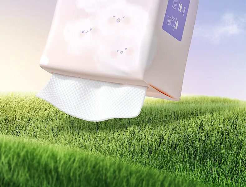 妮丽雅悬挂抽取式洗脸巾一次性加厚600g绵柔巾化妆棉洁面巾珍珠纹擦脸巾 【多包更划算】超大包600g*4