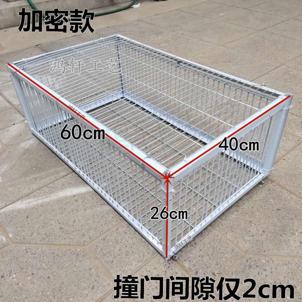 新款加密天落笼鸽子笼捕鸽信鸽用品只进不出鸽子笼跳笼拼装撞门笼